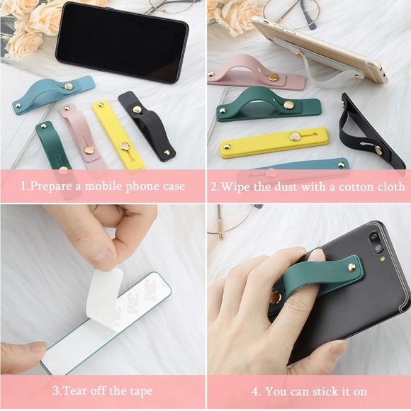 🆕 1pc Phone Strap Finger Grip (Black) - Picture 6 of 8